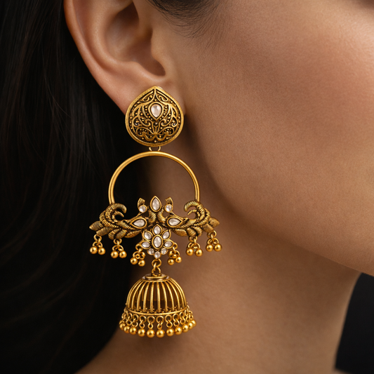 Mehndi Polish Heritage Jhumka