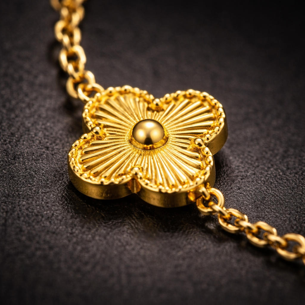 Floral Gold Anti-Tarnish Bracelet