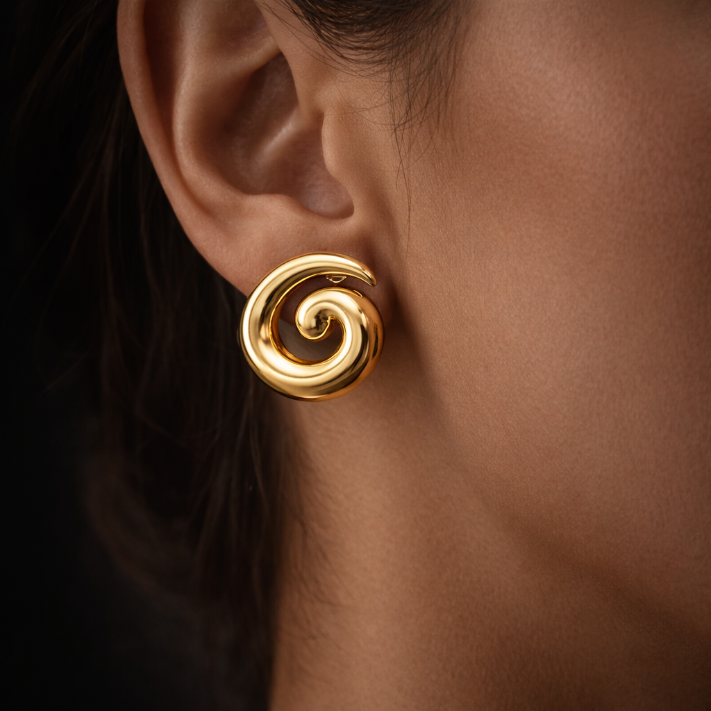 Spiral Anti-Tarnish Earrings