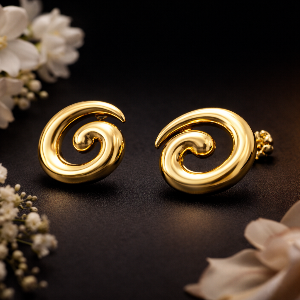 Spiral Anti-Tarnish Earrings