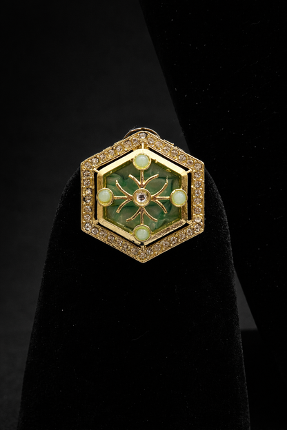 Green Moissanite Necklace Set