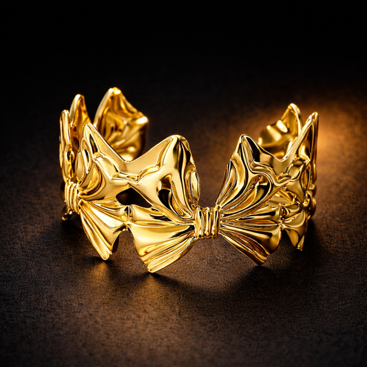 Anti-Tarnish Golden Bow Adjustable Bracelet