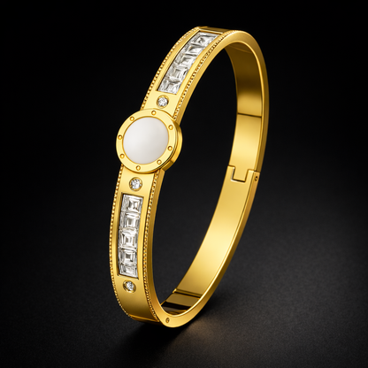 Anti-Tarnish Openable Round Stone Kada