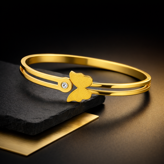 Anti-Tarnish Openable Butterfly Bracelet