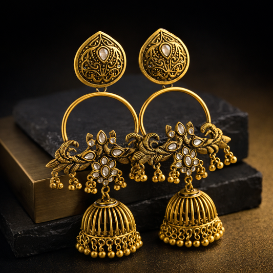Mehndi Polish Heritage Jhumka
