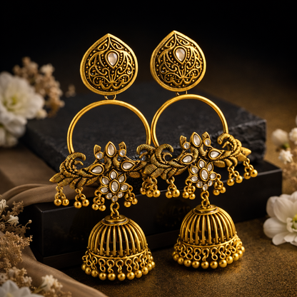 Mehndi Polish Heritage Jhumka