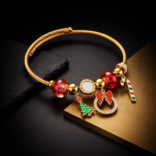 Anti Tarnish Adjustable Festive Charm Bracelet