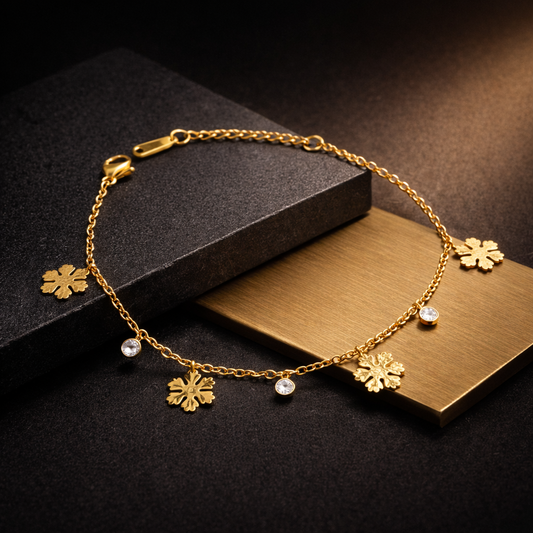 Snowflake Charm Anti-Tarnish Bracelet