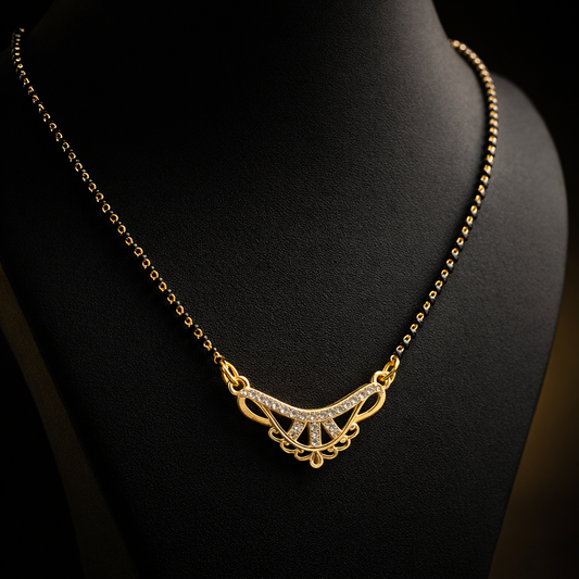 Curve Micro Gold Mangalsutra