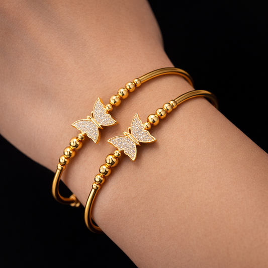 Twin Butterfly Gold Bracelet