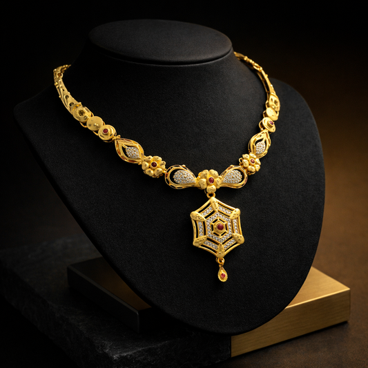 Micro Gold Pendant Necklace