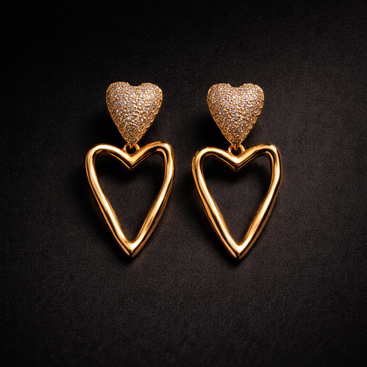 Heart Drop Anti-Tarnish Earrings